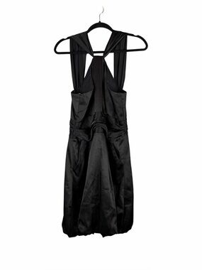David’s Bridal Black Satin Halter Dress Size 10